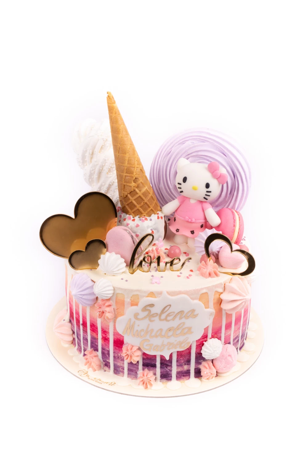 Tort in crema de unt Hello Kitty