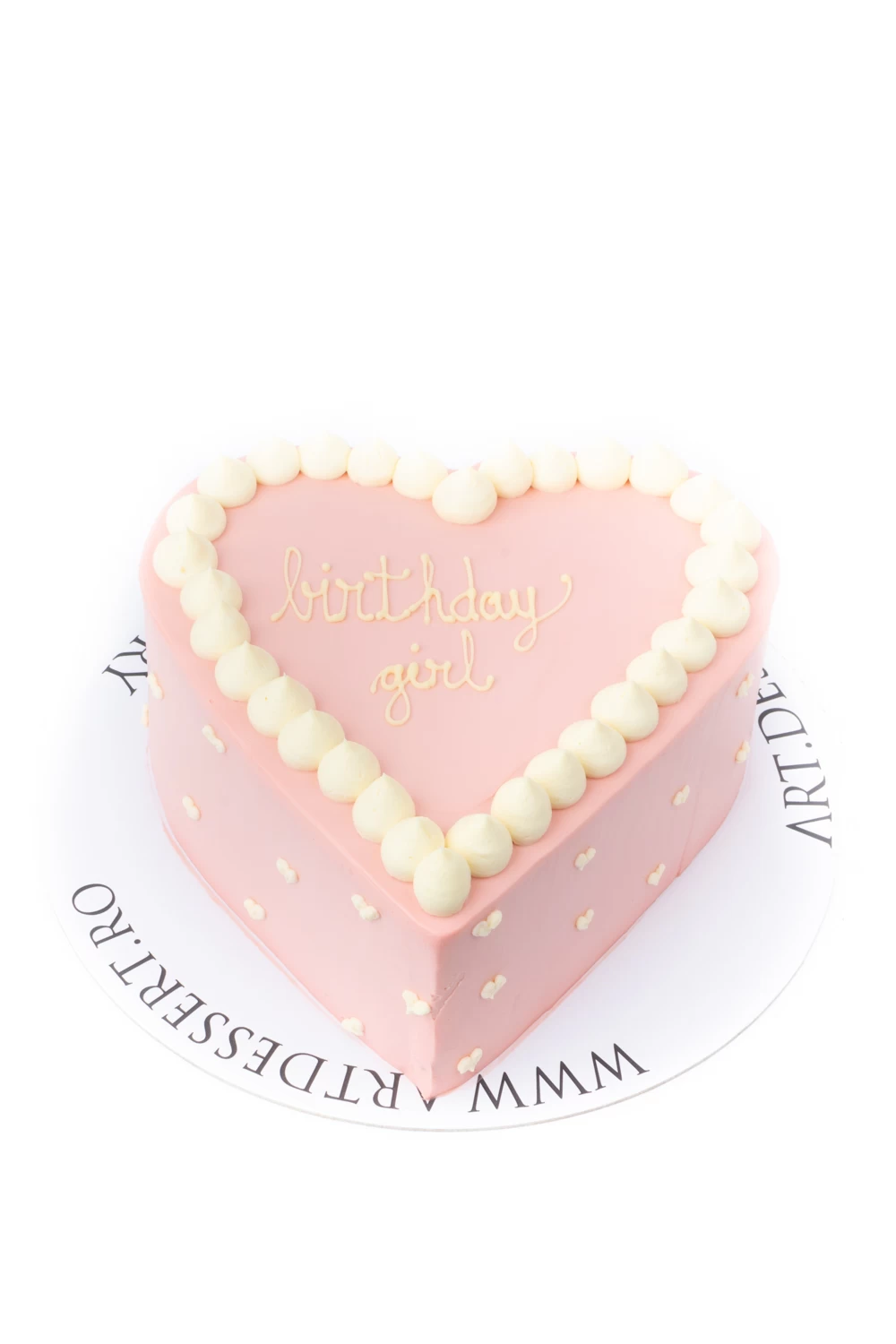 Tort Inima roz in crema de unt