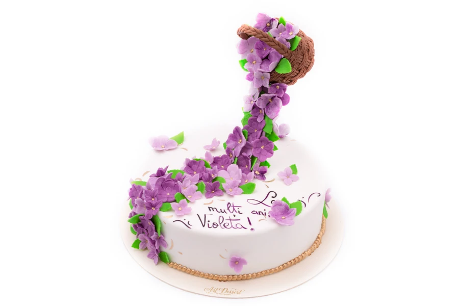 Tort Cos cu Flori
